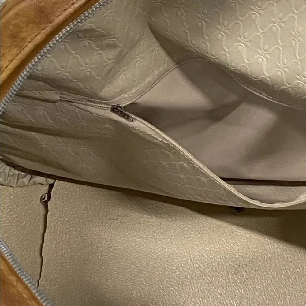 VTG, American Tourister Classic Brown Leather Travel Bag Unisex